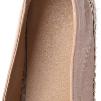 Chanel Lambskin CC Espadrilles 35 Nude 7 of 12