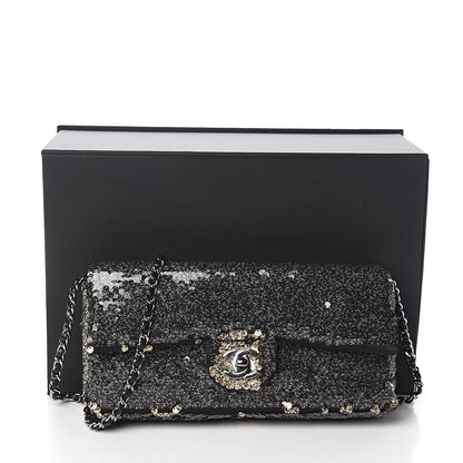 Chanel Sequin Mini Flap Beige Black 10 of 10