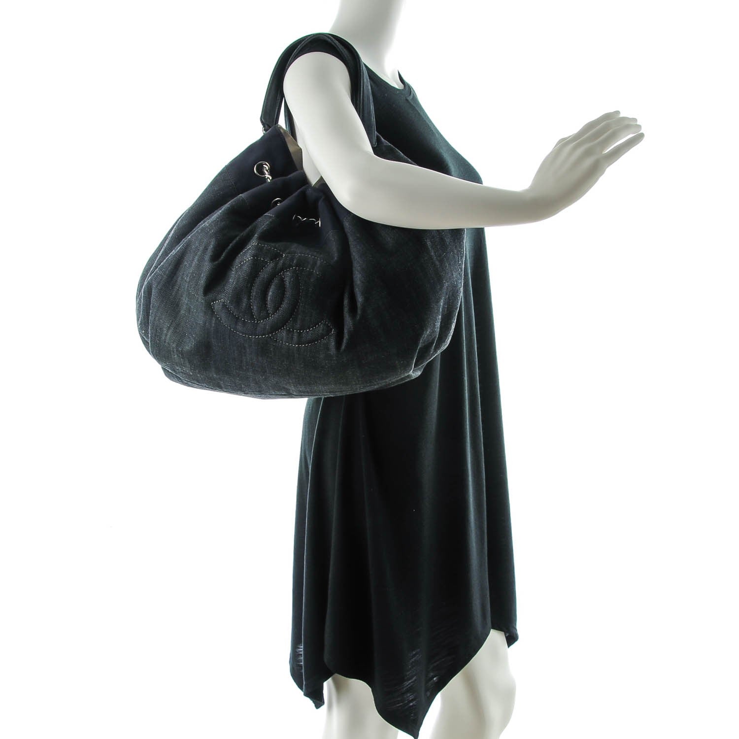 Chanel Denim Stretch Spirit Large Cabas Tote 2 of 7