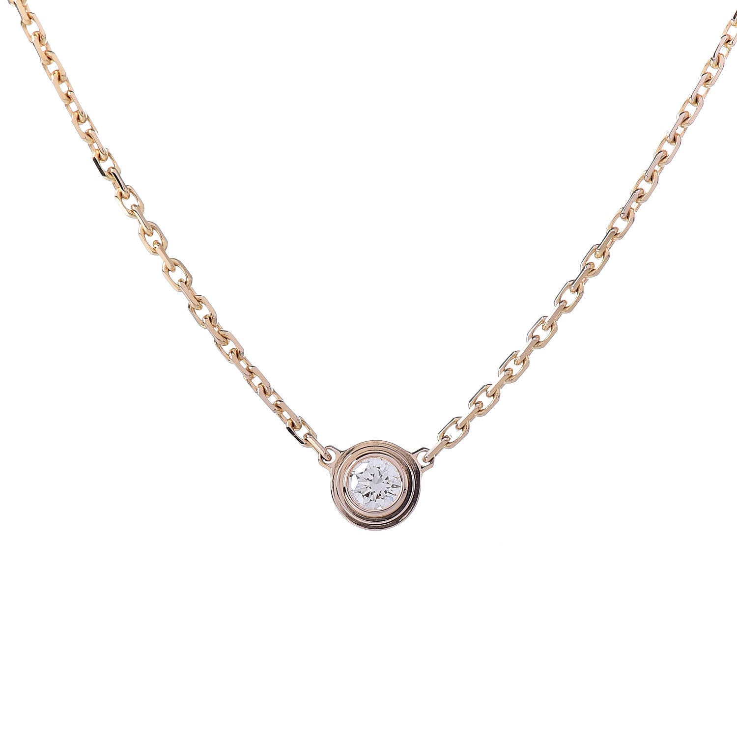 Cartier 18K Pink Gold Diamond XS D'Amour Pendant Necklace 4 of 7