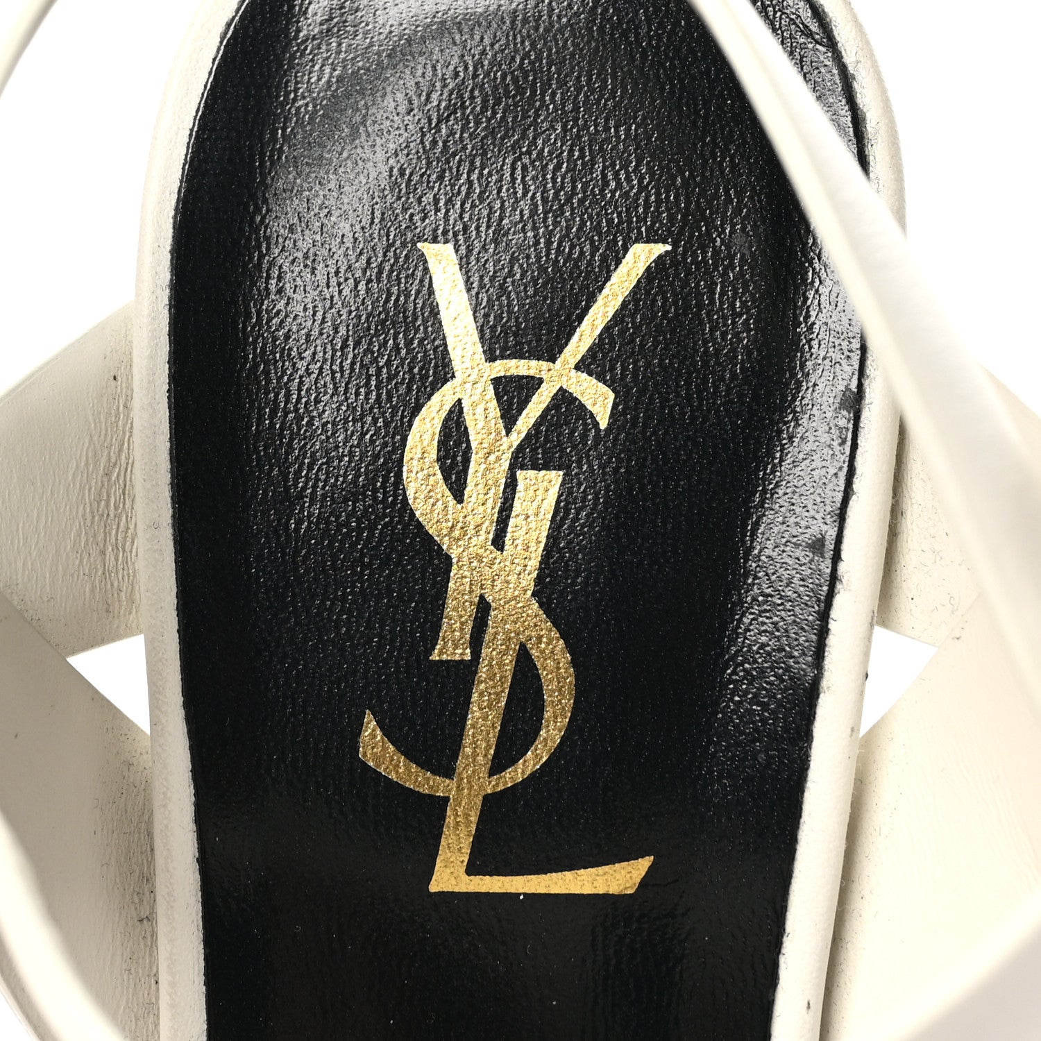 Saint Laurent Calfskin Tribute 105 Platform Sandals 39 Porcellana 9 of 9