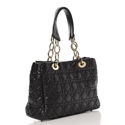 Christian Dior Lambskin Cannage Small Dior Soft Shopping Tote Black 3 of 6