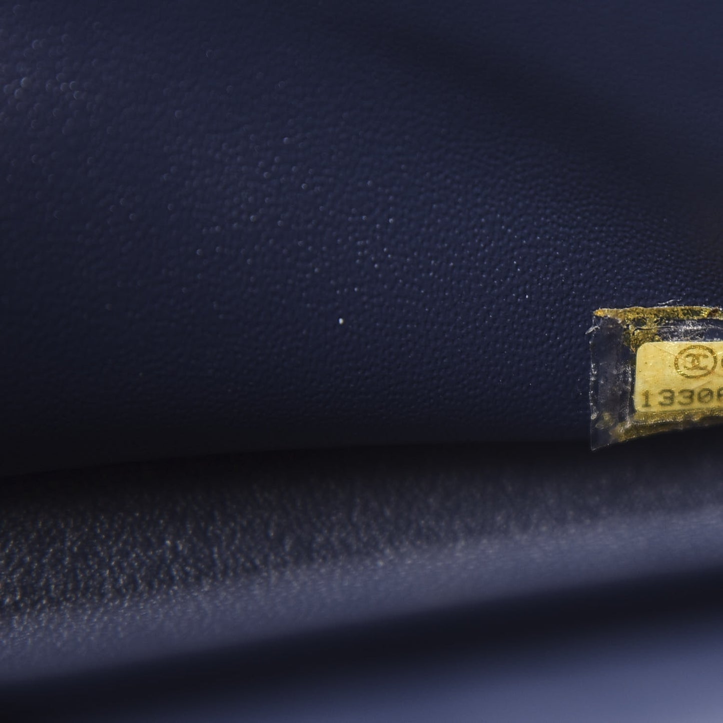 Caviar Quilted Medium Double Flap Navy