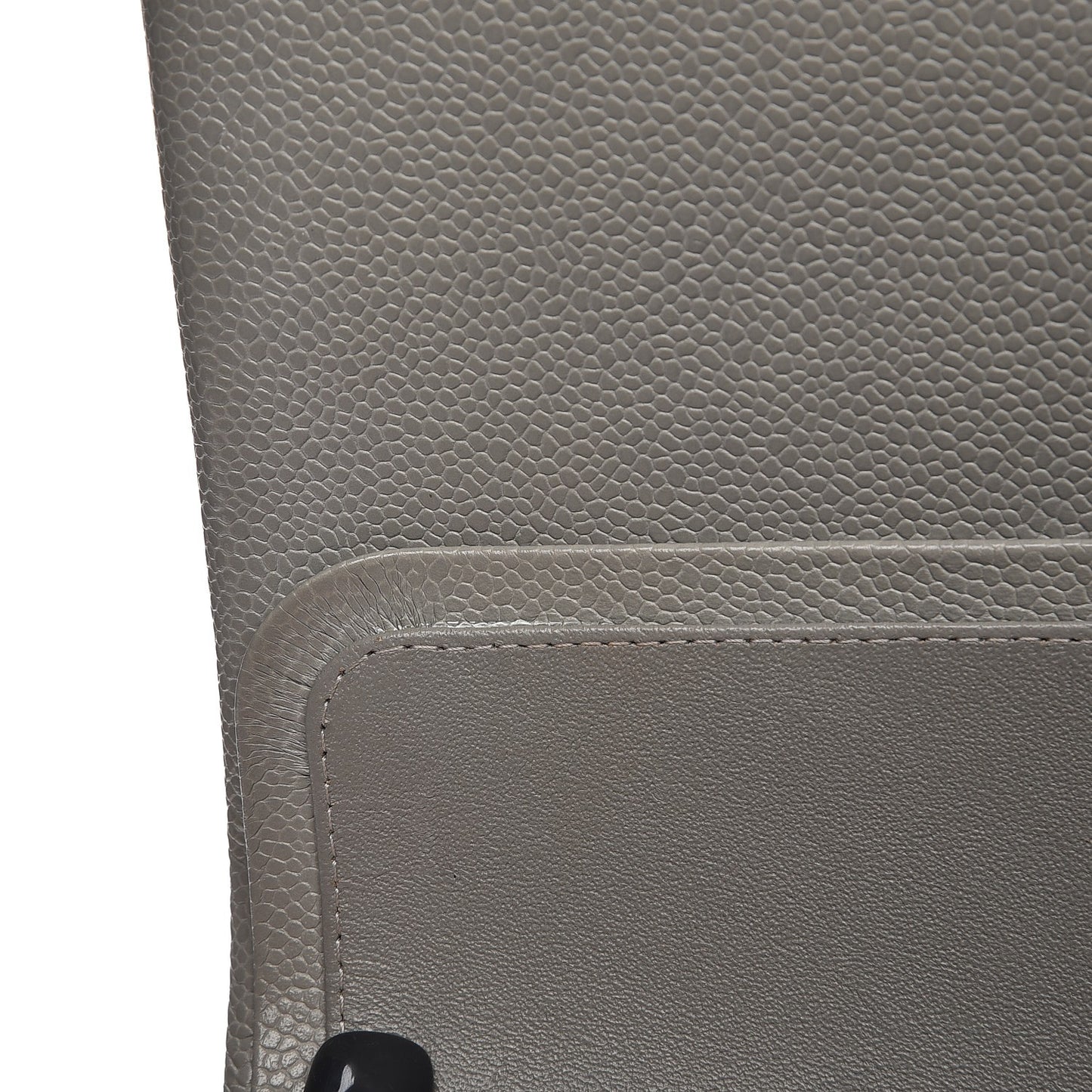 Caviar Quilted Maxi Double Flap Light Grey