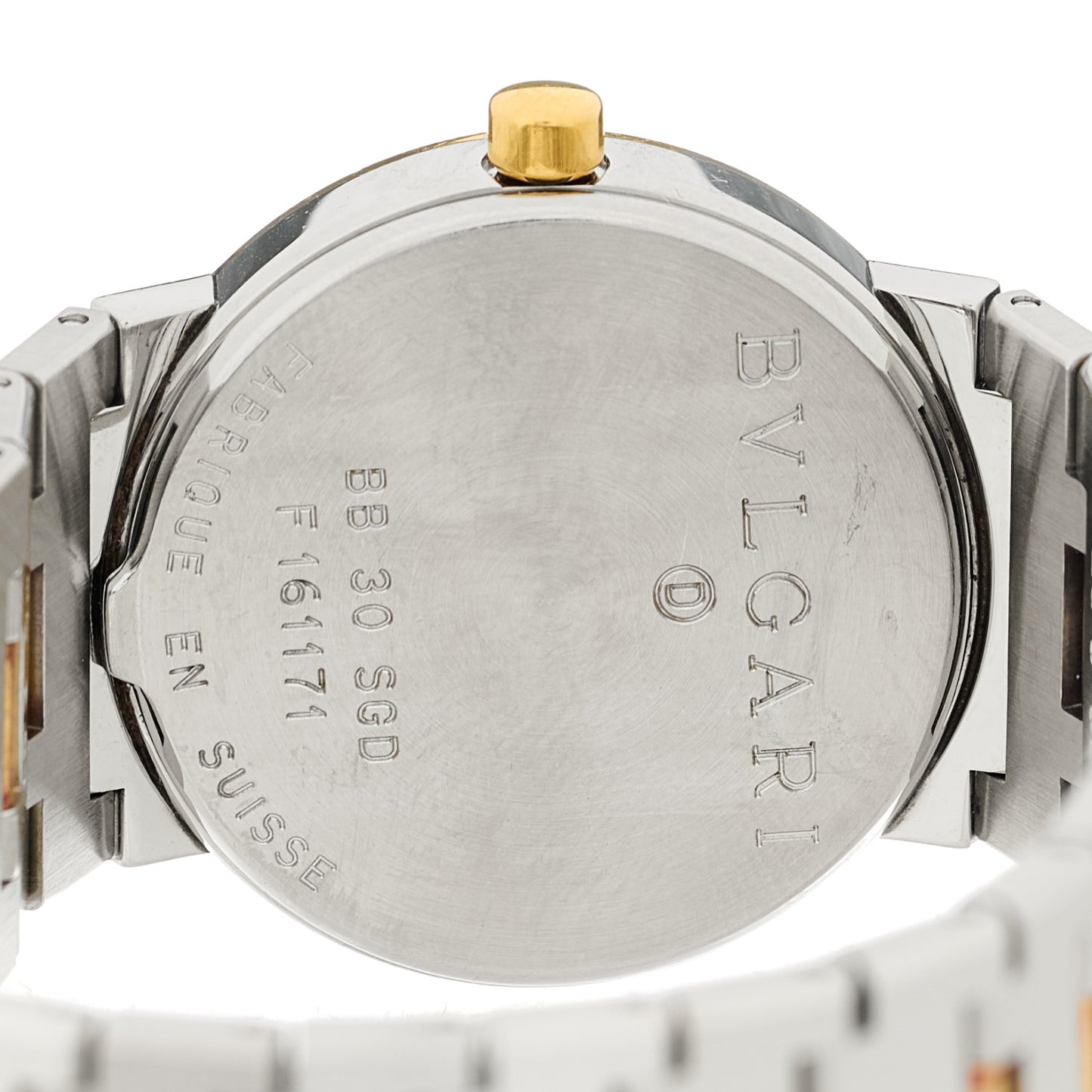 Stainless Steel 18K Yellow Gold 30mm Quartz Watch Black