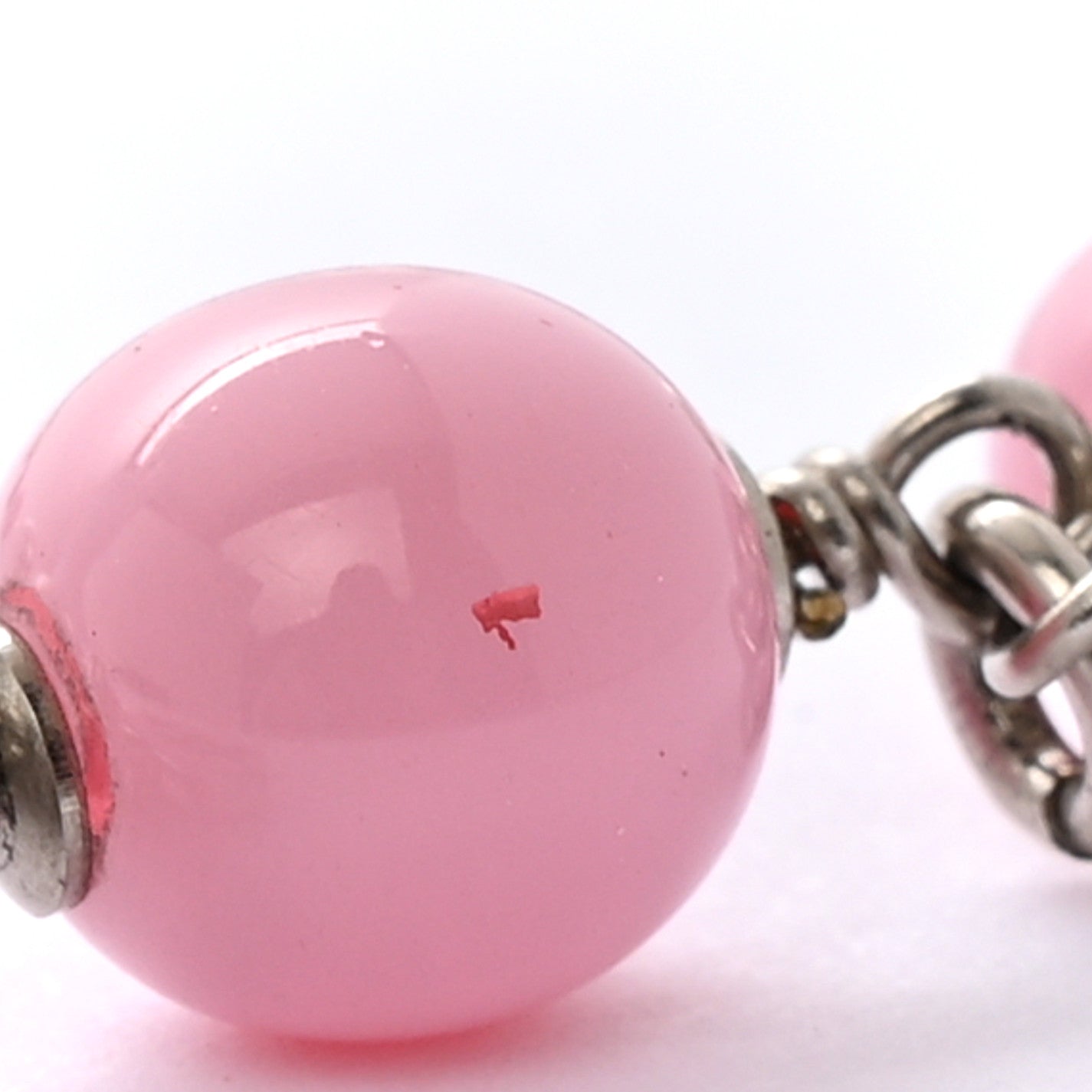 Pearl Enamel CC Bracelet Pink