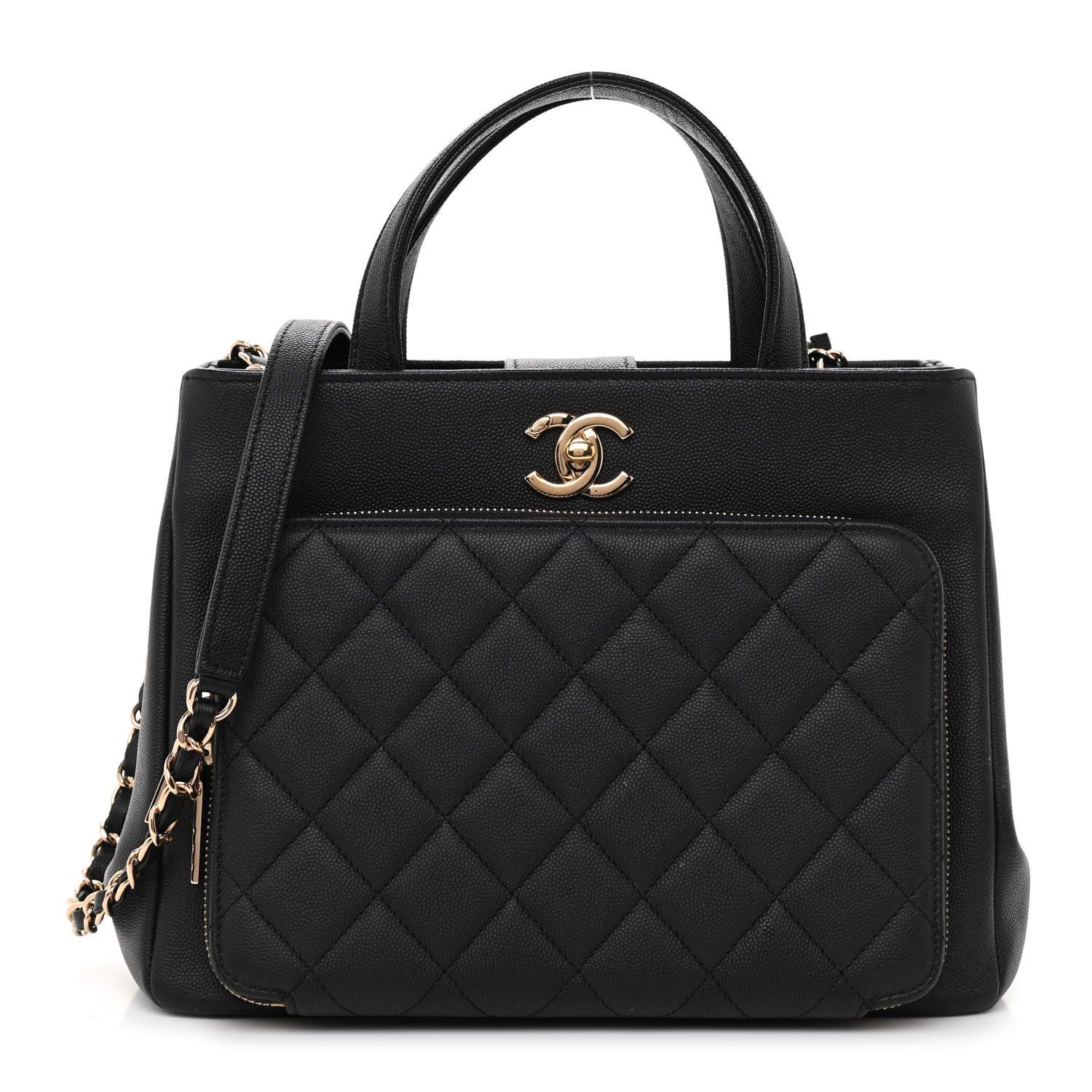 Chanel Caviar Quilted Small Business Affinity Shopping Bag Black 1 of 11