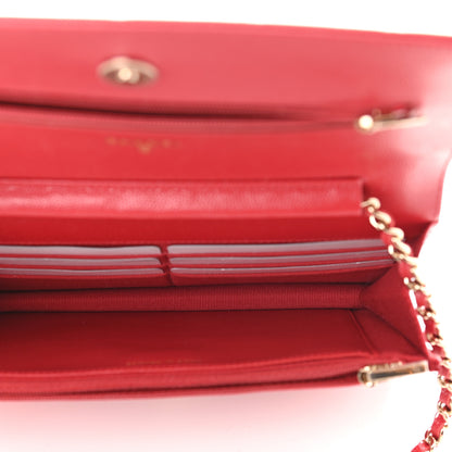 Chanel Caviar Quilted Wallet On Chain WOC Red 6 of 11