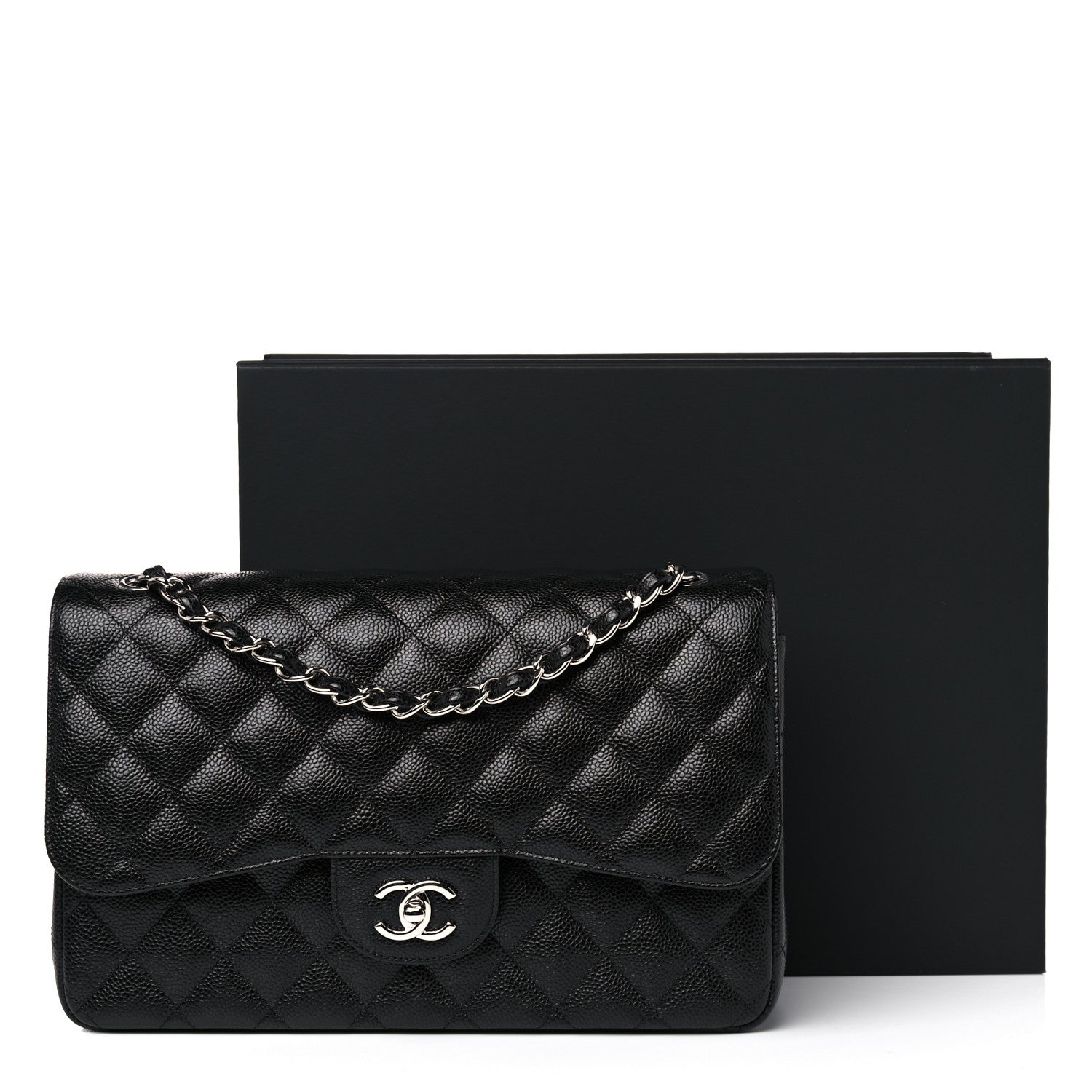 Chanel Caviar Quilted Jumbo Double Flap Black 10 of 10