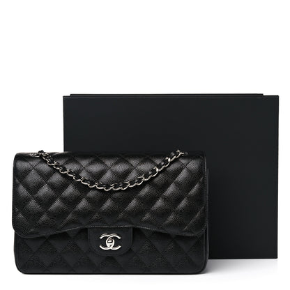 Chanel Caviar Quilted Jumbo Double Flap Black 10 of 10