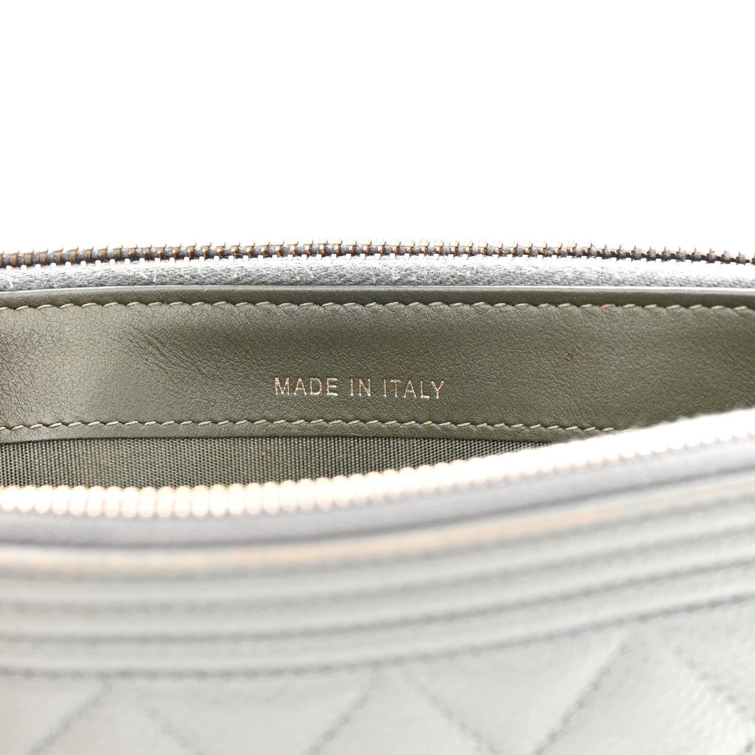 Chanel Caviar Quilted Small Boy Clutch With Chain Grey 9 of 18