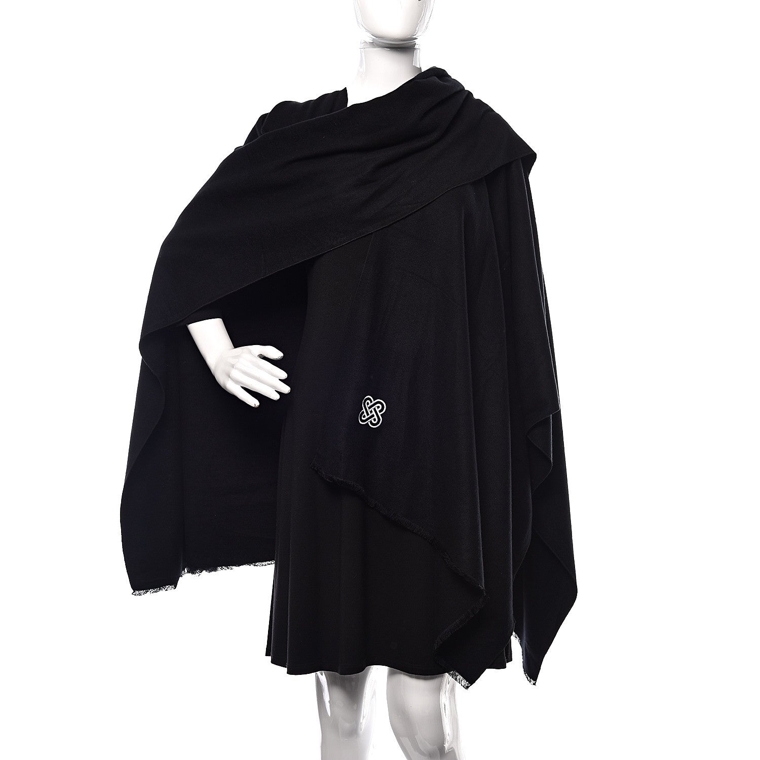 FASHIONPHILE FASHIONPHILE Viscose Wrap Black 2 of 5
