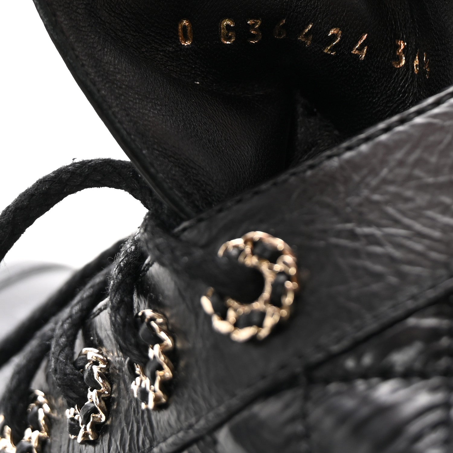 Chanel Shiny Goatskin Calfskin Quilted Lace Up Combat Boots 36.5 Black 9 of 10
