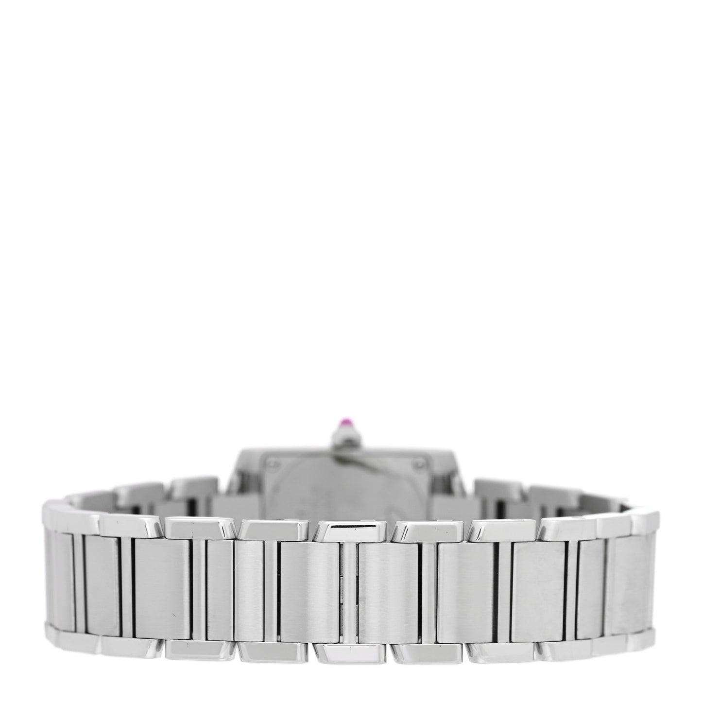 Stainless Steel Pink Mother of Pearl 20mm Tank Francaise Quartz Watch