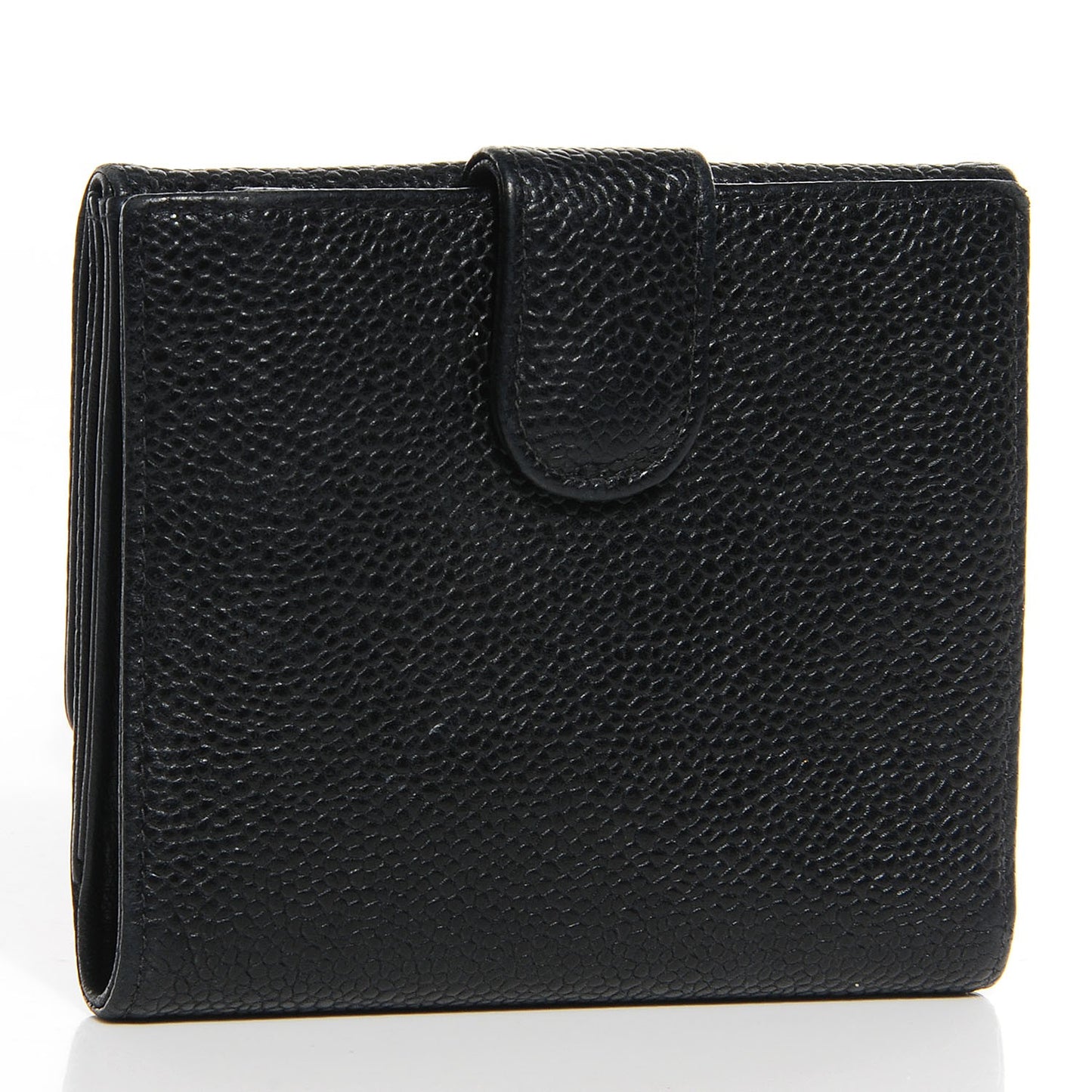 Caviar Timeless CC Compact French Wallet Black