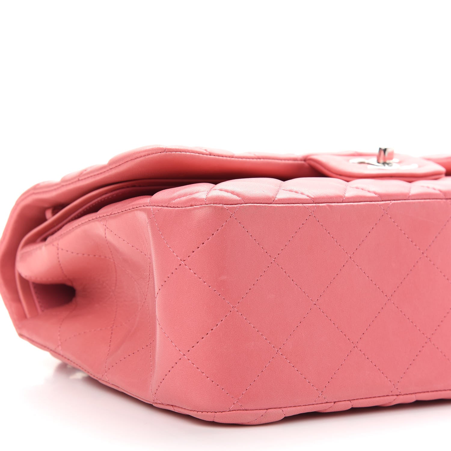 Chanel Lambskin Quilted Jumbo Double Flap Pink 8 of 10