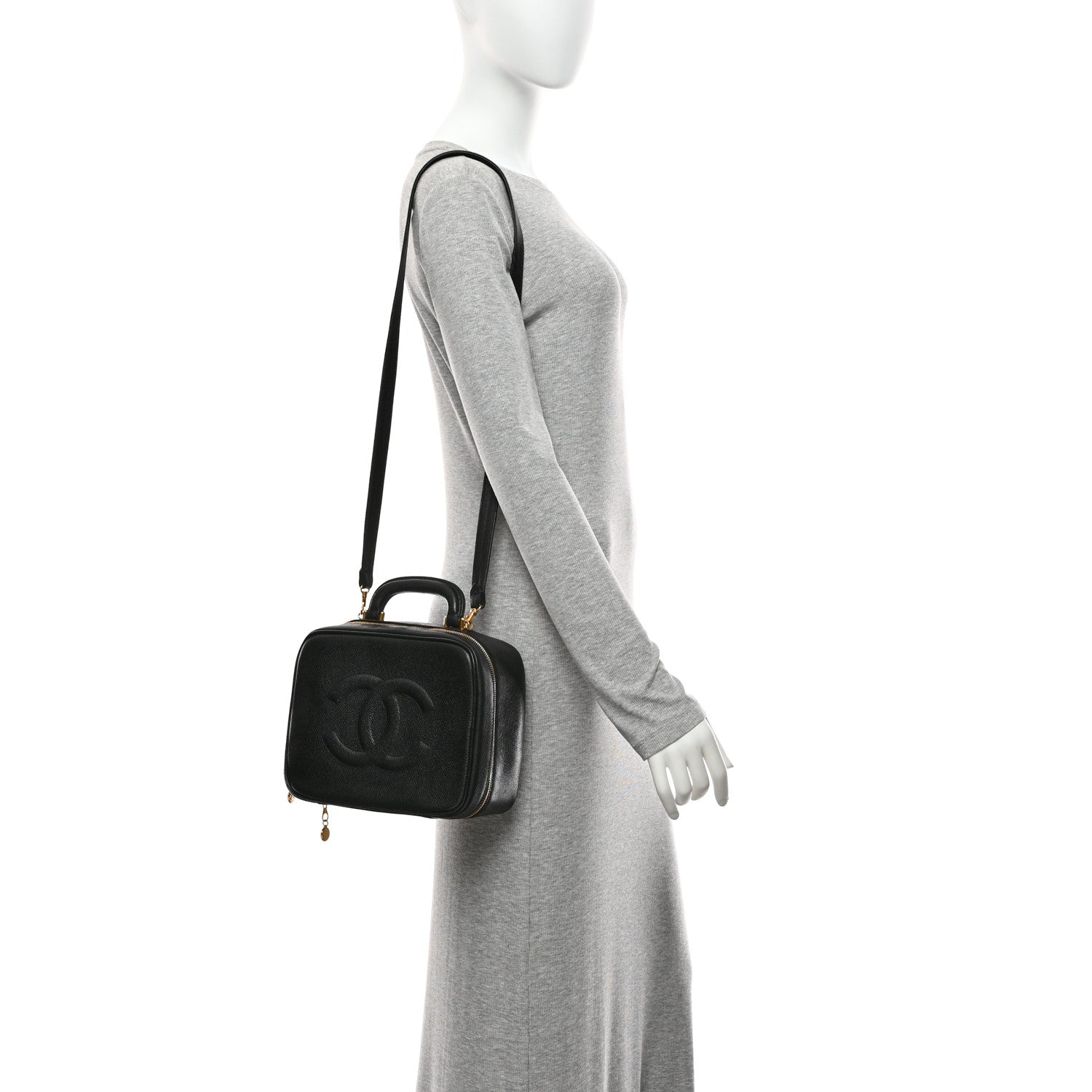 Chanel Caviar Timeless CC Vanity Case Black 2 of 12