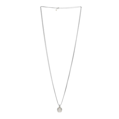 David Yurman Sterling Silver 14K Yellow Gold Diamond 9mm Albion Enhancer Pendant Necklace 2 of 5