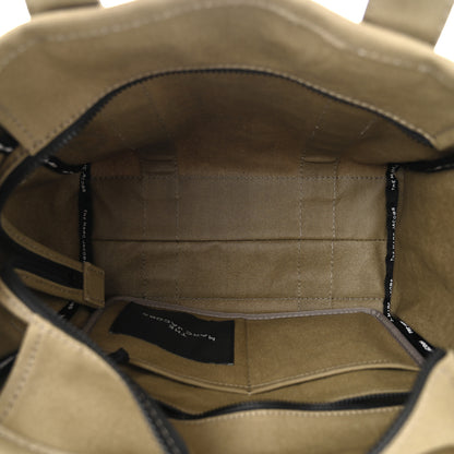 Marc Jacobs Cotton Canvas Medium The Traveler Tote Bag Slate Green 5 of 11