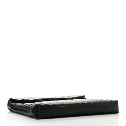 Saint Laurent Calfskin Y Quilted Monogram Loulou Document Holder Black 4 of 7