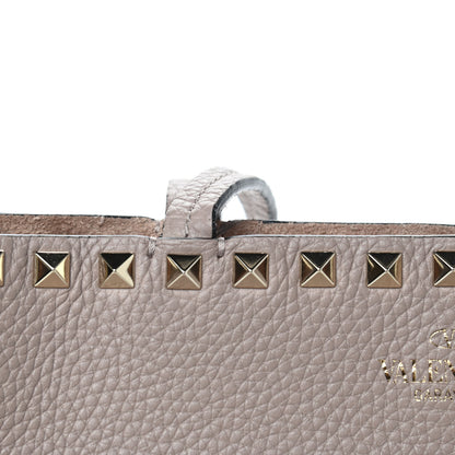 Valentino Garavani Grained Calfskin Small Rockstud Shoulder Tote Poudre 5 of 8