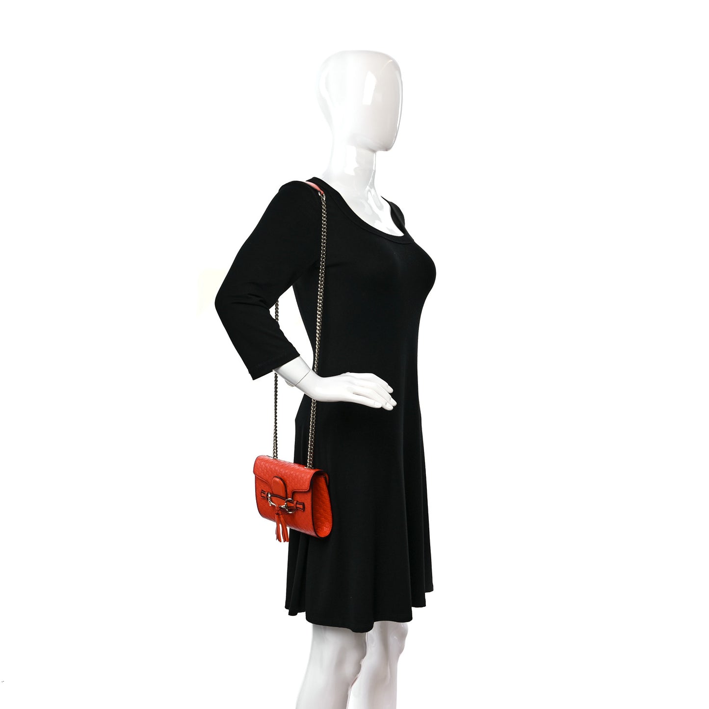 Soft Microguccissima Mini Emily Chain Shoulder Bag Sun Orange