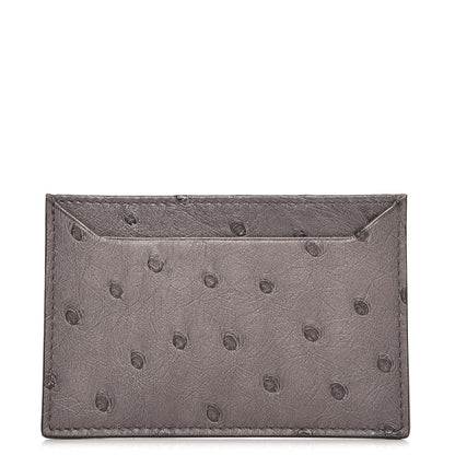 Prada Ostrich Card Case Mercurio 1 of 8