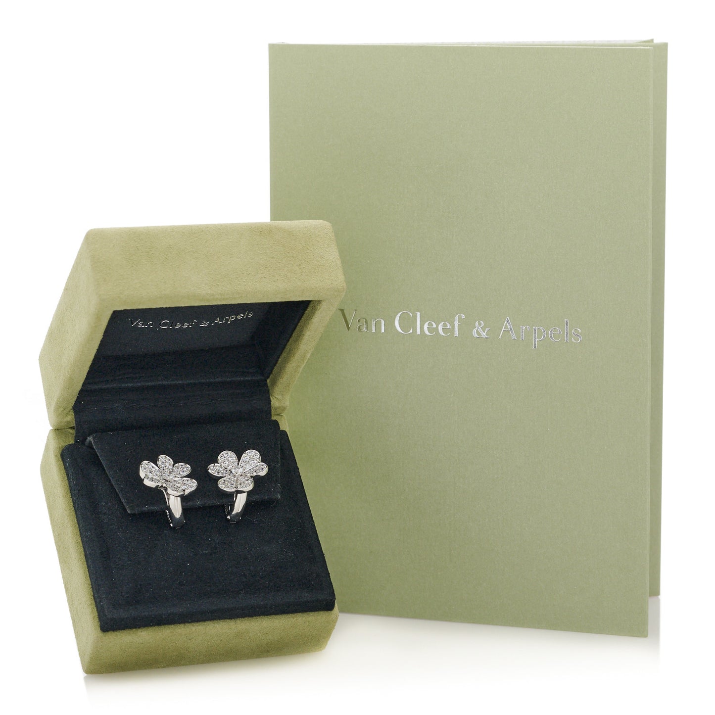 18K White Gold Diamond Small Frivole Pave Earrings