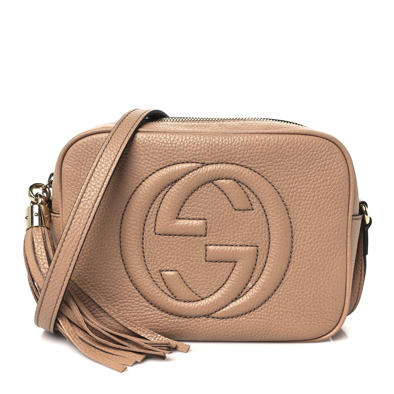 Gucci Pebbled Calfskin Small Soho Disco Bag Rose Beige 1 of 11