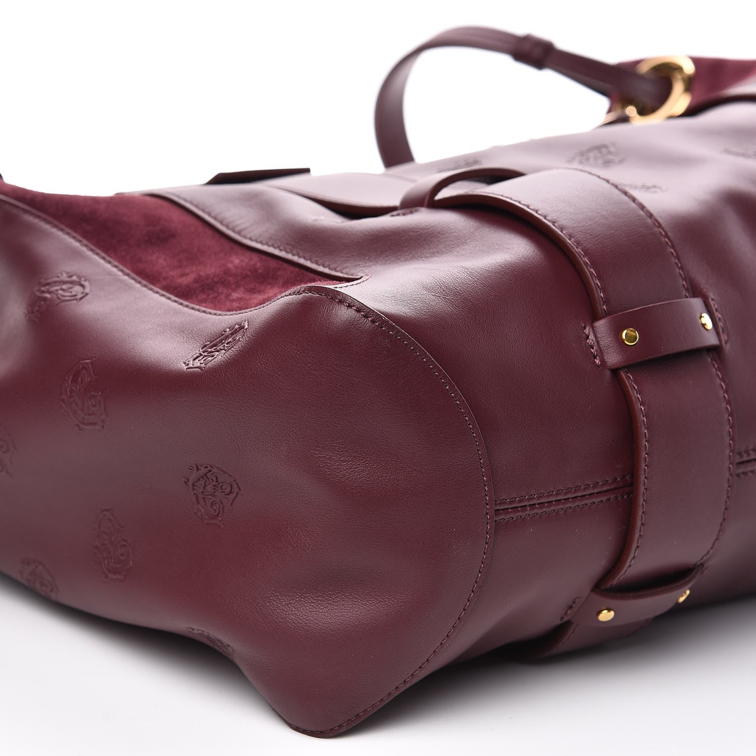 Chloe Smooth Calfskin Embossed Tao Zipped Tote Burnt Brown 8 of 9