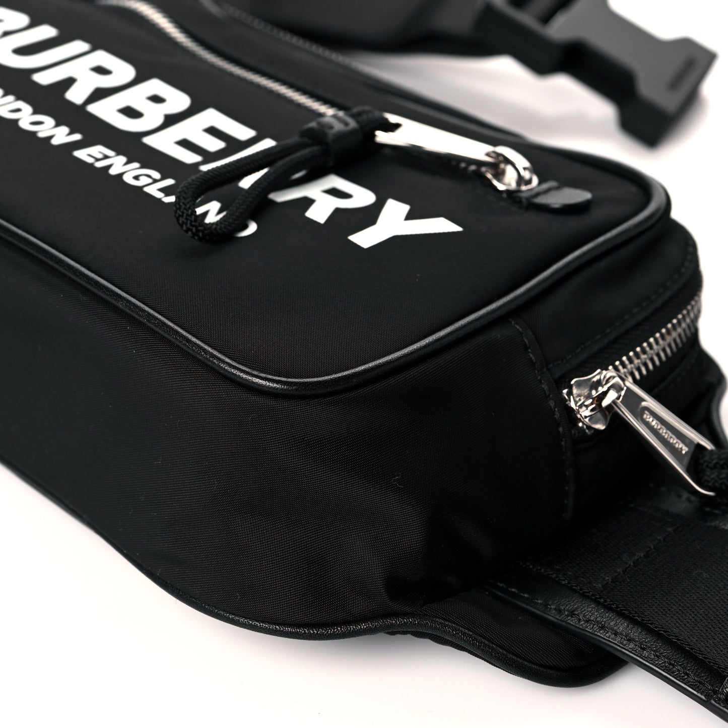 Econyl Logo Print Bum Bag Black