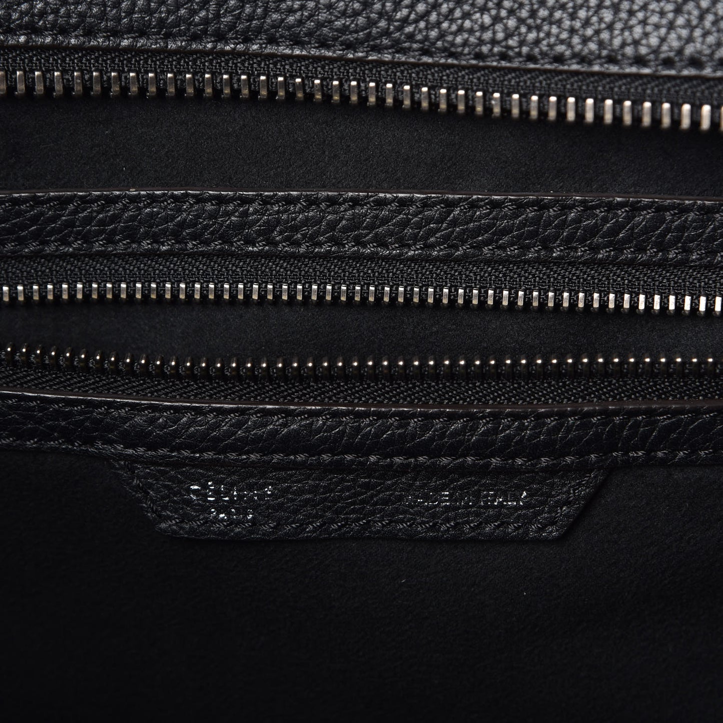 Drummed Calfskin Mini Luggage Black