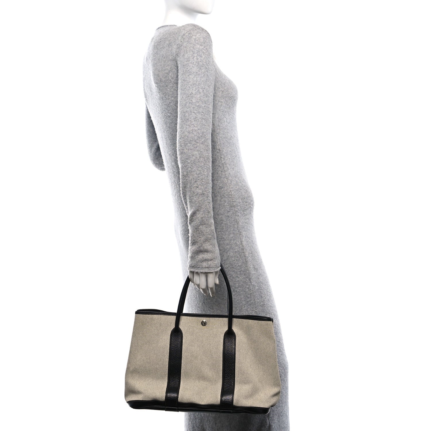 Hermes Buffle Skipper Toile Garden Party 36 MM Tote Black 2 of 10