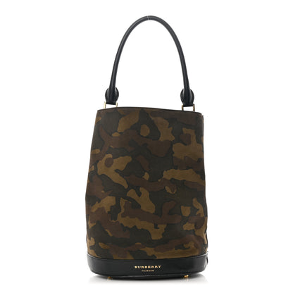 Burberry Calfskin Suede Camouflage Hobo Bag Multicolor 3 of 18