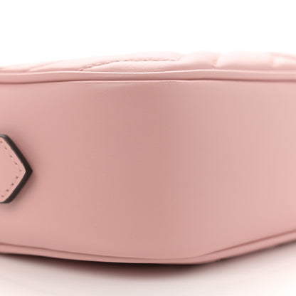 Gucci Calfskin Matelasse Monochrome Mini GG Marmont Chain Shoulder Bag Perfect Pink 9 of 11