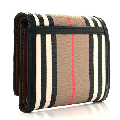 Burberry E-Canvas Icon Stripe Small Folding Wallet Archive Beige 3 of 10