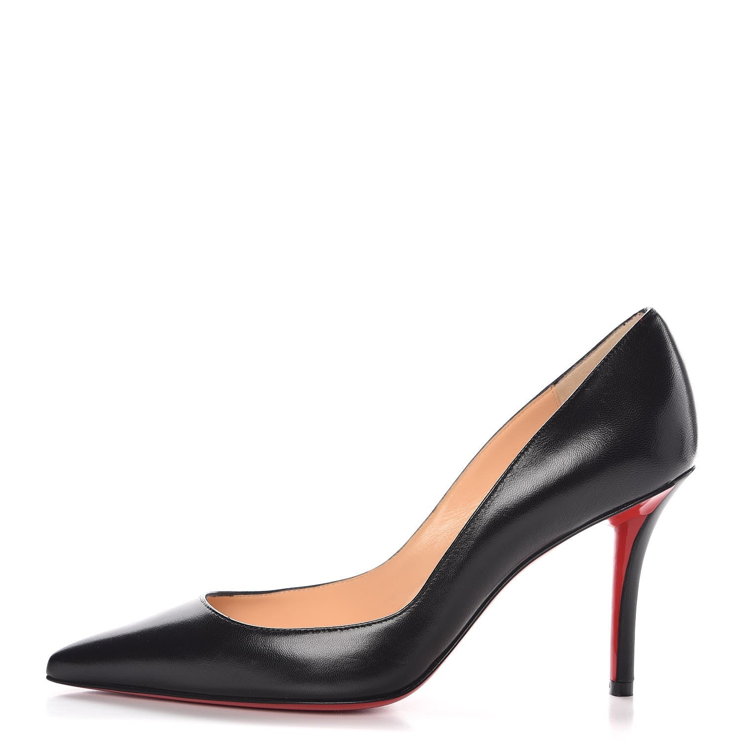 Christian Louboutin Shiny Nappa Apostrophy 85 Pumps 36 Black 1 of 11
