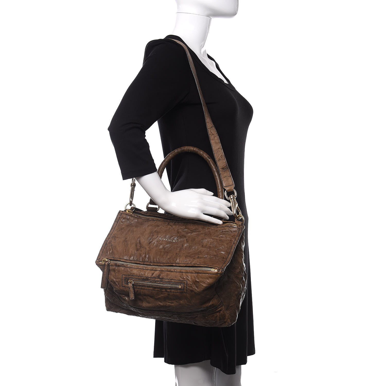 Givenchy Tumbled Sheepskin Medium Pandora Charcoal 2 of 16