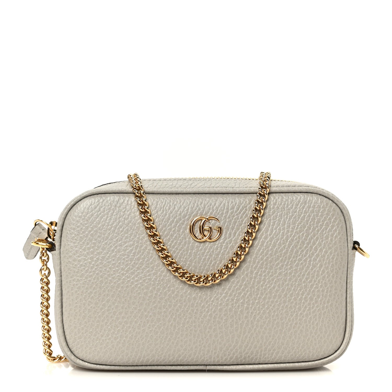 Gucci Dollar Calfskin Super Mini GG Marmont Chain Shoulder Bag Deep Grey 1 of 10