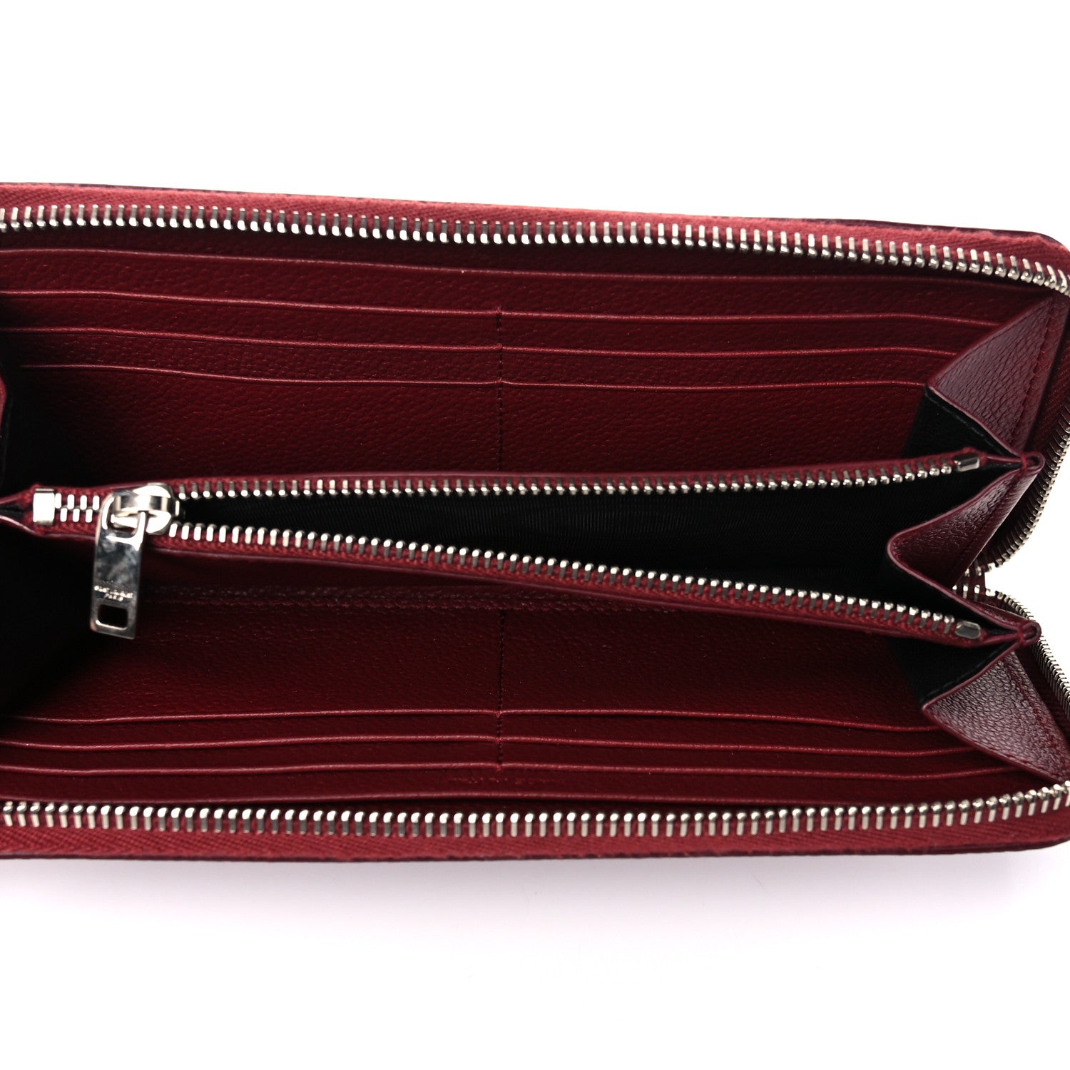 Saint Laurent Grained Calfskin Rive Gauche Zip Around Wallet Palissandre 5 of 11