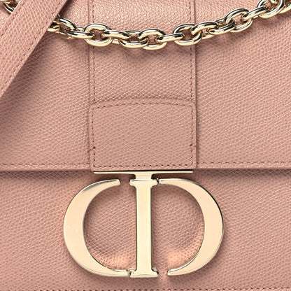 Christian Dior Grained Calfskin Embossed 30 Montaigne Chain Flap Bag Blush 7 of 9
