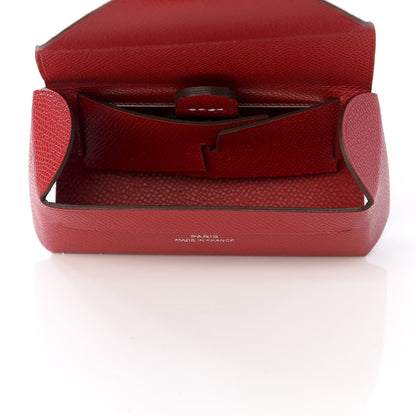 Hermes Grained Madame Calfskin Lipstick Case with Mirror Rouge Piment 4 of 7