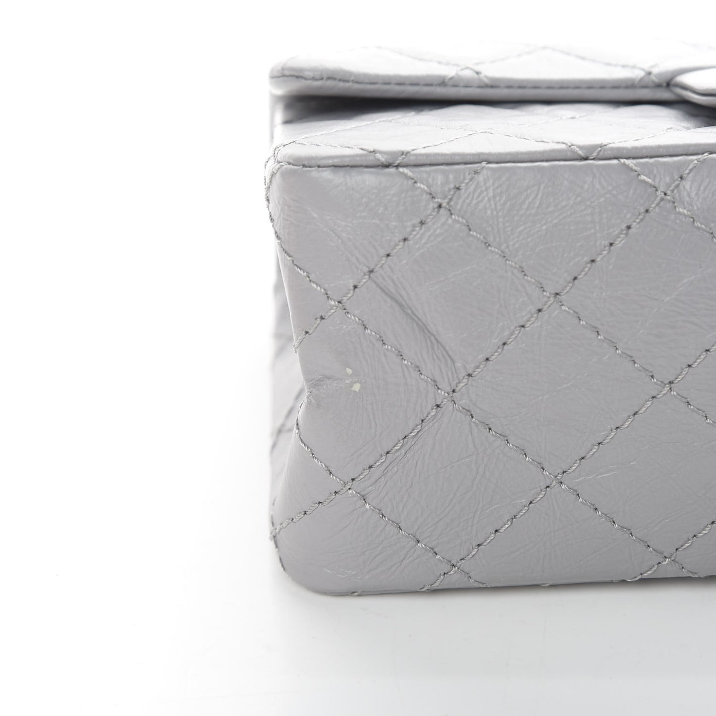 Aged Calfskin Quilted 2.55 Reissue Mini Flap Grey