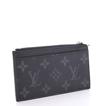 Louis Vuitton Monogram Eclipse Taiga Coin Card Holder 2 of 7