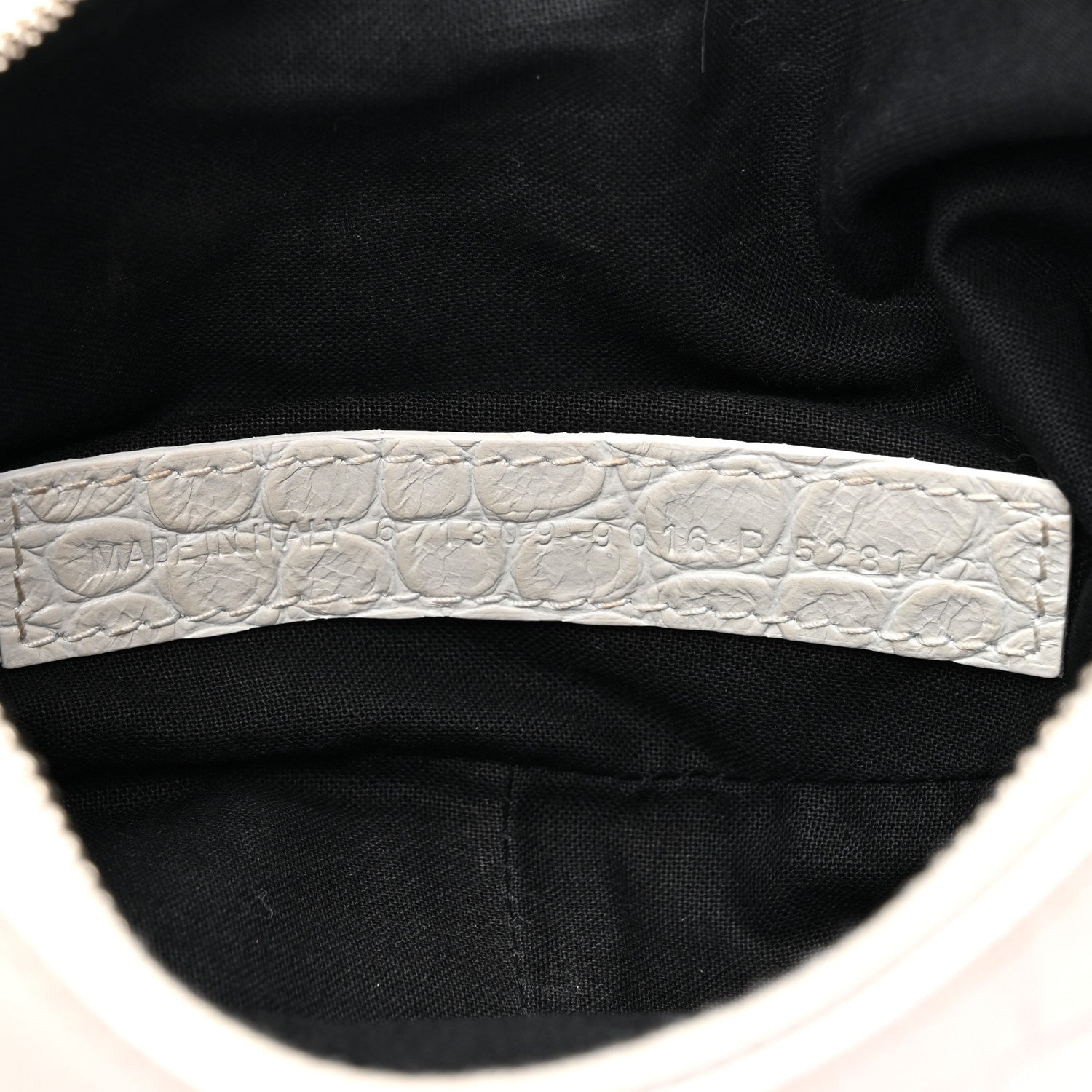 Balenciaga Extra Supple Calfskin Crocodile Embossed Le Cagole Shoulder Bag XS Optic White 8 of 11
