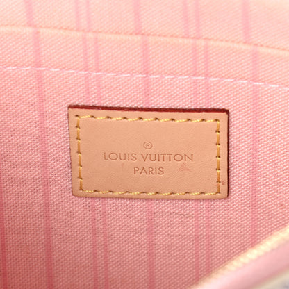 Louis Vuitton Damier Azur Neverfull MM GM Pochette Rose Ballerine 6 of 9