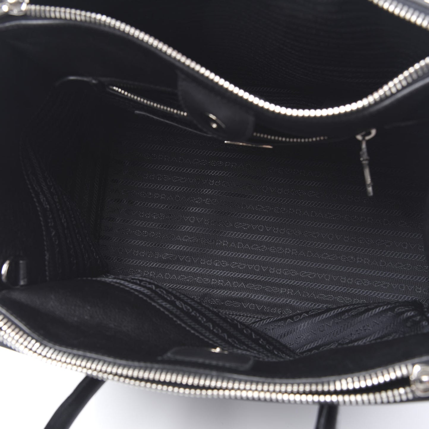 Glace Calf Twin Pocket Tote Black