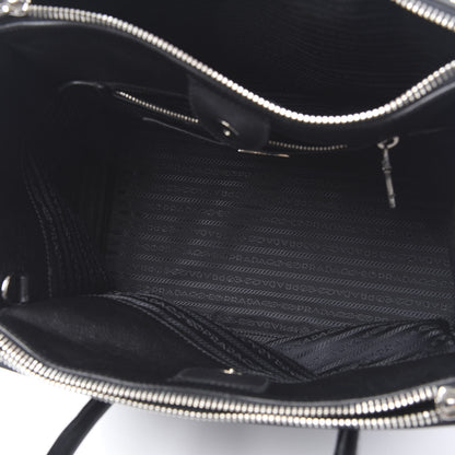 Prada Glace Calf Twin Pocket Tote Black 4 of 10
