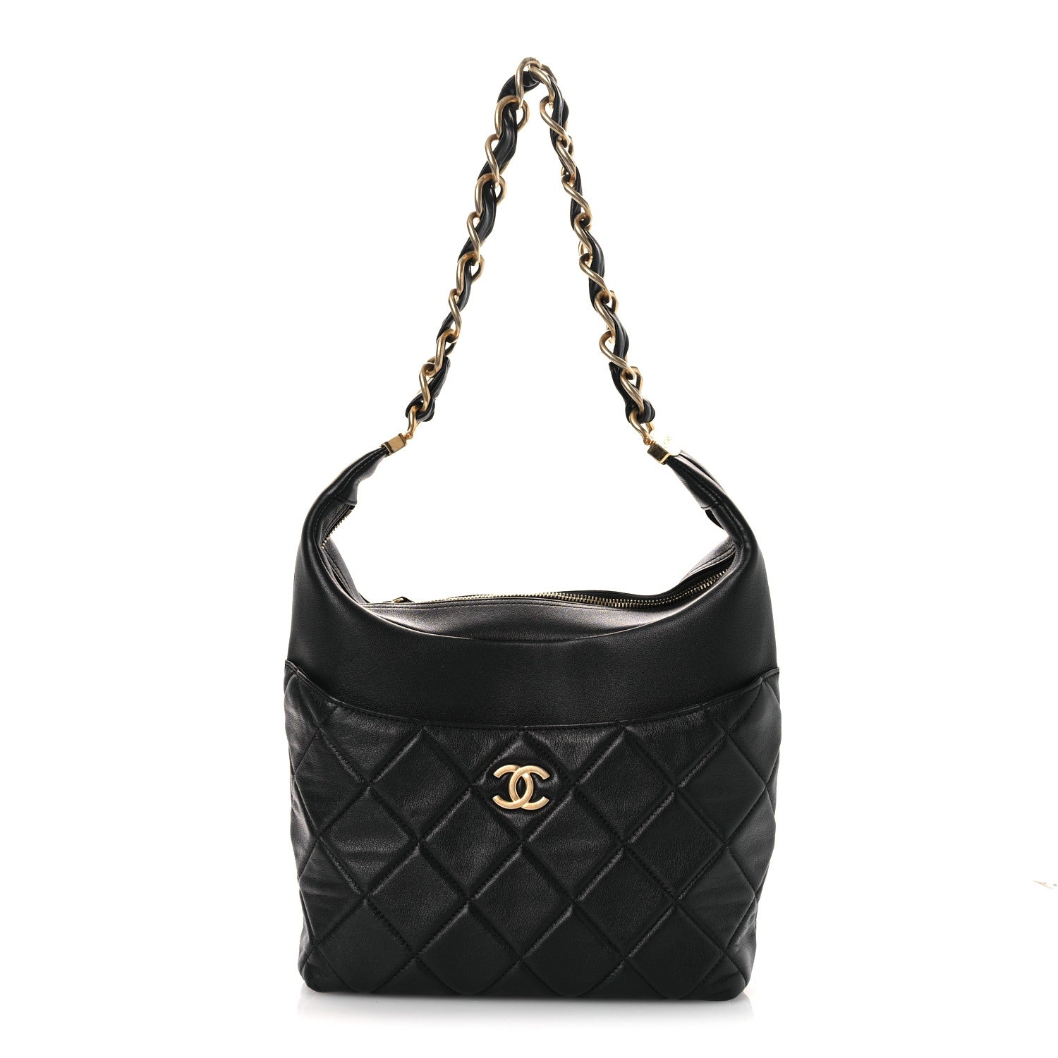 Chanel Calfskin Quilted Close To Me Hobo Black 1 of 10