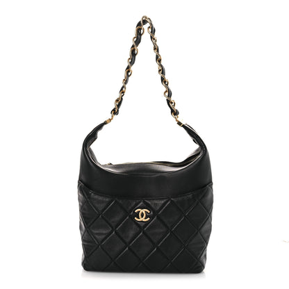 Chanel Calfskin Quilted Close To Me Hobo Black 1 of 10